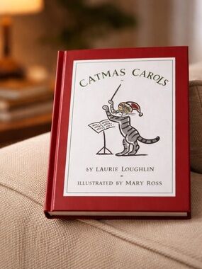 EUC - Catmas Carols Book by Laurie Loughlin 1993 - Holiday Season Christmas Book